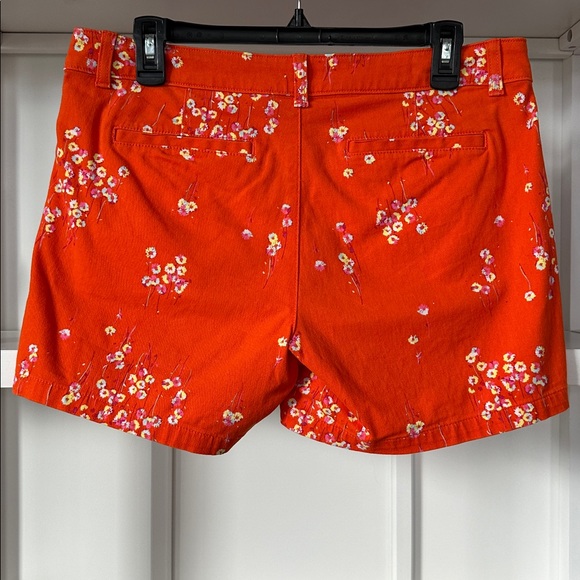 Bundle 5 items @ 10$, pay only 30$ - 2 items free!  Orange Floral Twill Shorts - Picture 2 of 12
